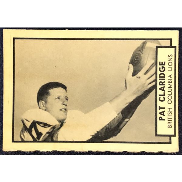1962 O-PEE-CHEE CFL PAT CLARIDGE