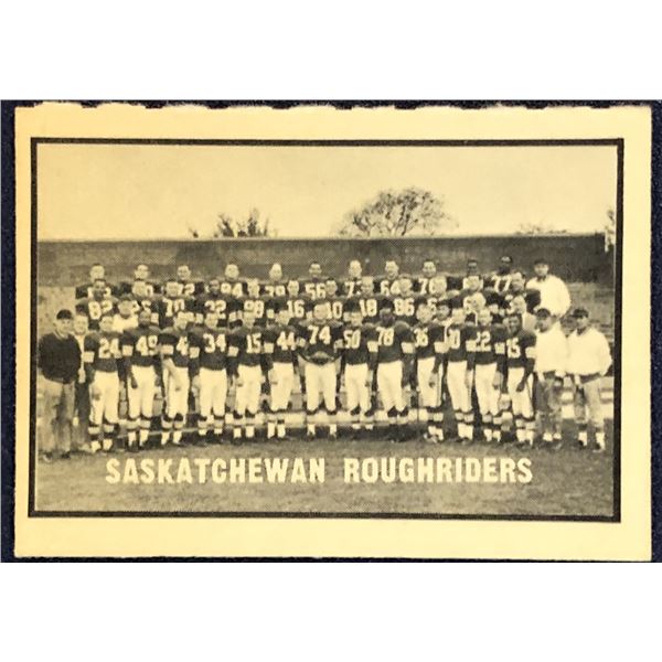 1962 O-PEE-CHEE CFL SASKATCHEWAN ROUGHRIDERS