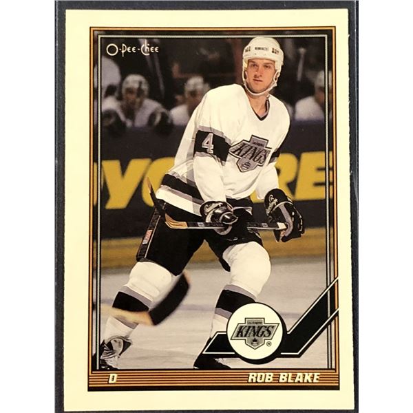 1991-92 O-PEE-CHEE ROB BLAKE (HOF) ROOKIE CARD
