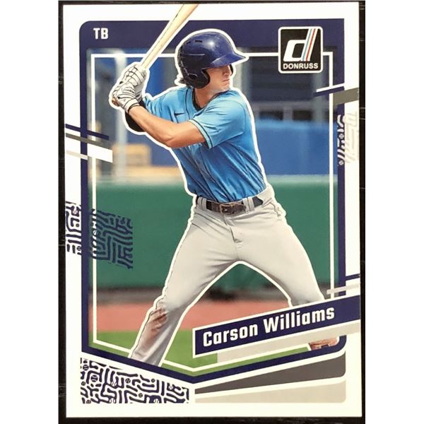 2023 DONRUSS CARSON WILLIAMS ROOKIE CARD