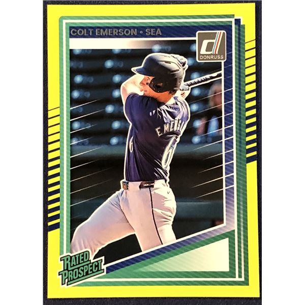 2025 DONRUSS COLT EMERSON YELLOW FLASH ROOKIE CARD