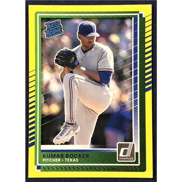 2025 DONRUSS KUMAR ROCKER YELLOW FLASH ROOKIE CARD