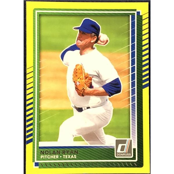 2025 DONRUSS NOLAN RYAN (HOF) YELLOW FLASH CARD