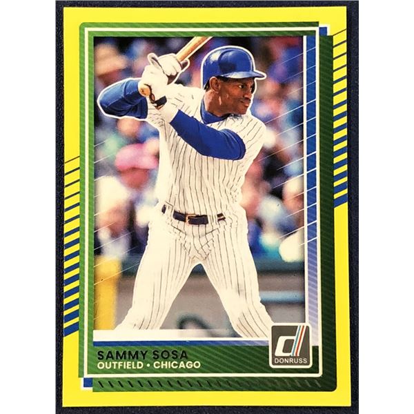 2025 DONRUSS SAMMY SOSA YELLOW FLASH (HOF)