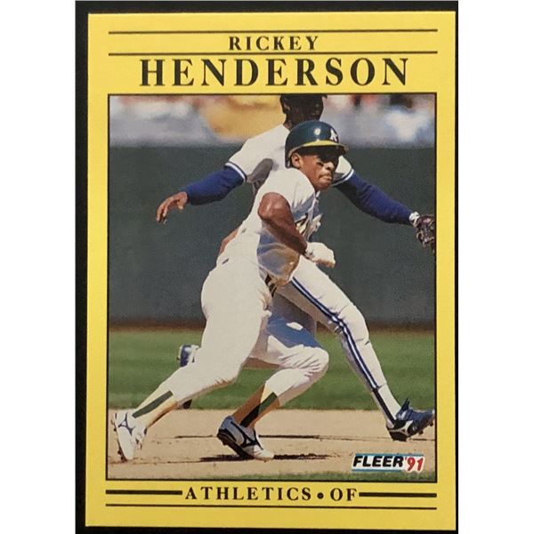 1991 FLEER RICKEY HENDERSON (HOF)