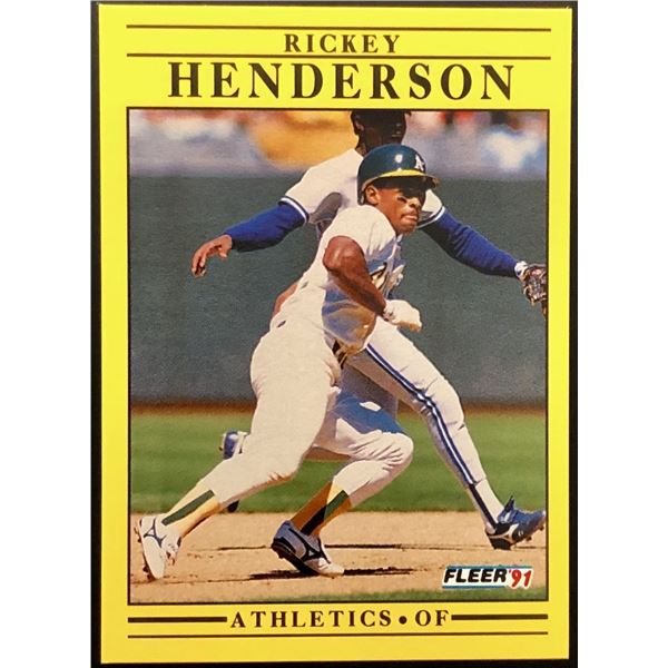 1991 FLEER RICKEY HENDERSON (HOF)