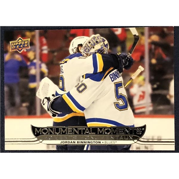 2025-26 UPPER DECK JORDAN BINNINGTON MONUMENTAL MOMENTS