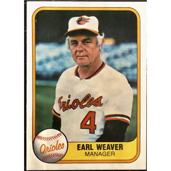1981 FLEER EARL WEAVER (HOF)