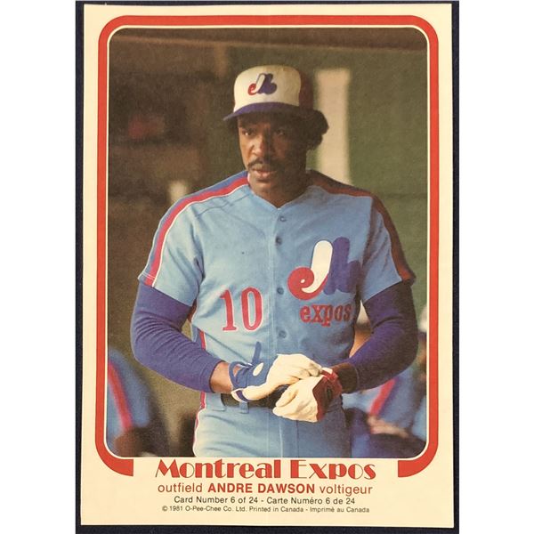 1981 O-PEE-CHEE BASEBALL INSERT POSTER - ANDRE DAWSON (HOF)