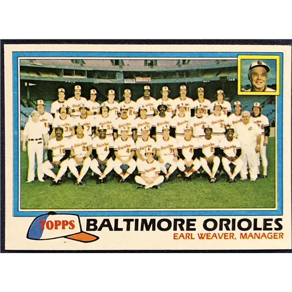 1981 TOPPS BALTIMORE ORIOLES