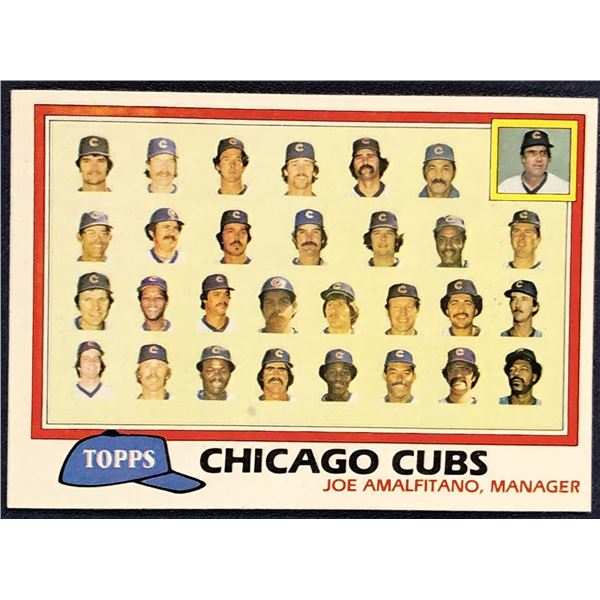 1981 TOPPS CHICAGO CUBS