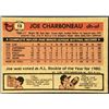 Image 2 : 1981 TOPPS JOE CHARBONEAU ROOKIE CARD