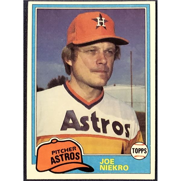 1981 TOPPS JOE NIEKRO (HOF)
