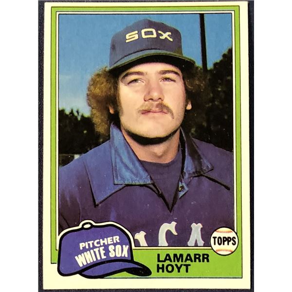 1981 TOPPS LAMARR HOYT ROOKIE CARD