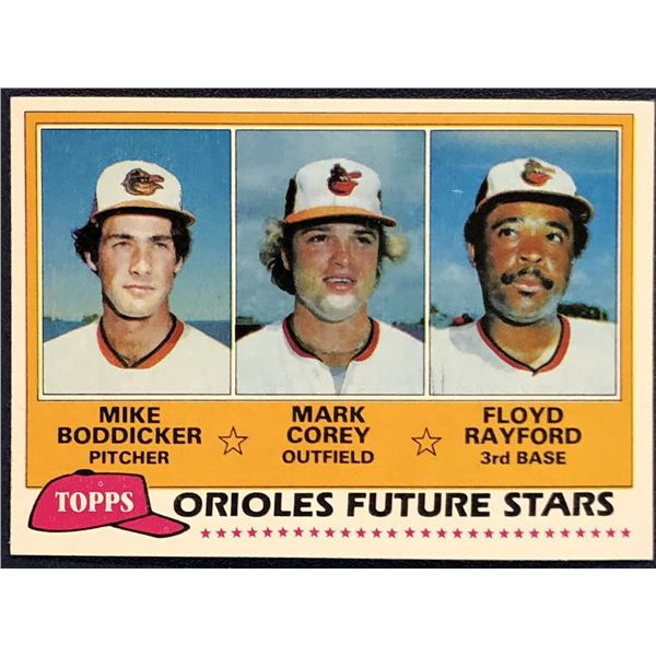 1981 TOPPS MIKE BODDICKER ROOKIE CARD
