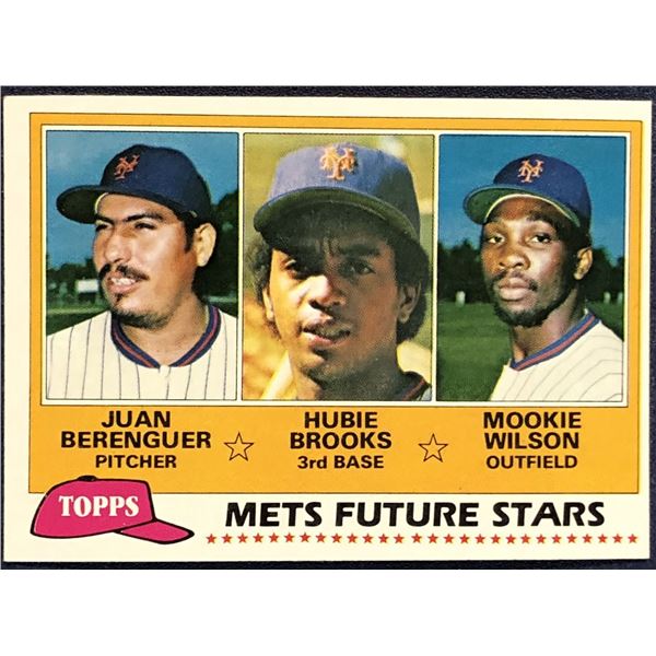 1981 TOPPS MOOKIE WILSON ROOKIE CARD