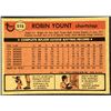 Image 2 : 1981 TOPPS ROBIN YOUNT (HOF)