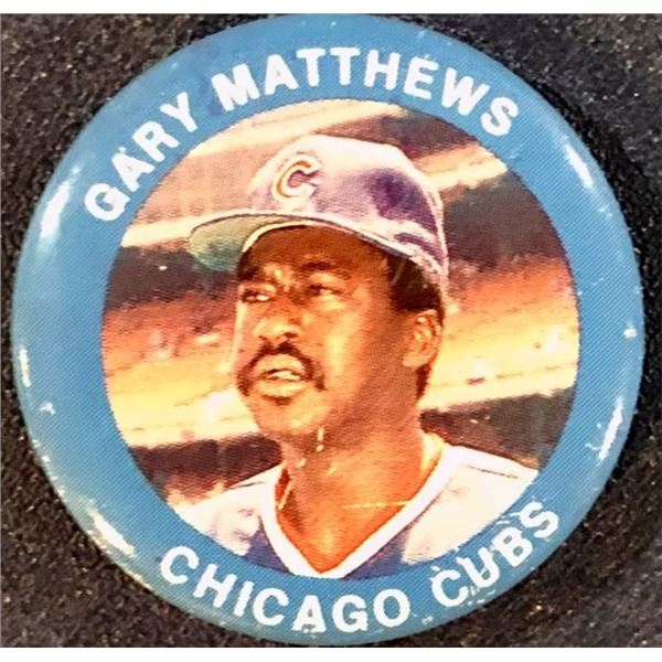 1984 FUN FOODS BASEBALL PIN - GARY MATTHEWS