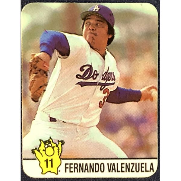 1987 HOSTESS CHIPS BASEBALL FERNANDO VALENZUELA