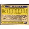 Image 2 : 1987 TOPPS CORY SNYDER ROOKIE CARD