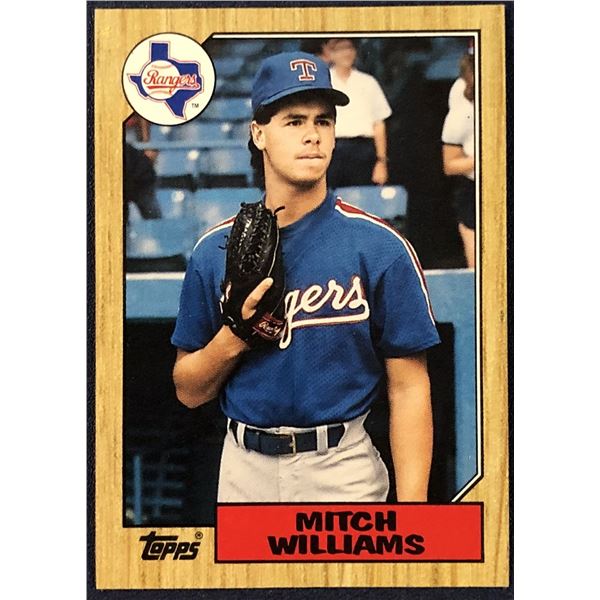 1987 TOPPS MITCH WILLIAMS ROOKIE CARD