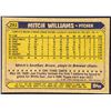 Image 2 : 1987 TOPPS MITCH WILLIAMS ROOKIE CARD