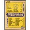 Image 2 : 1987 TOPPS TORONTO BLUE JAYS