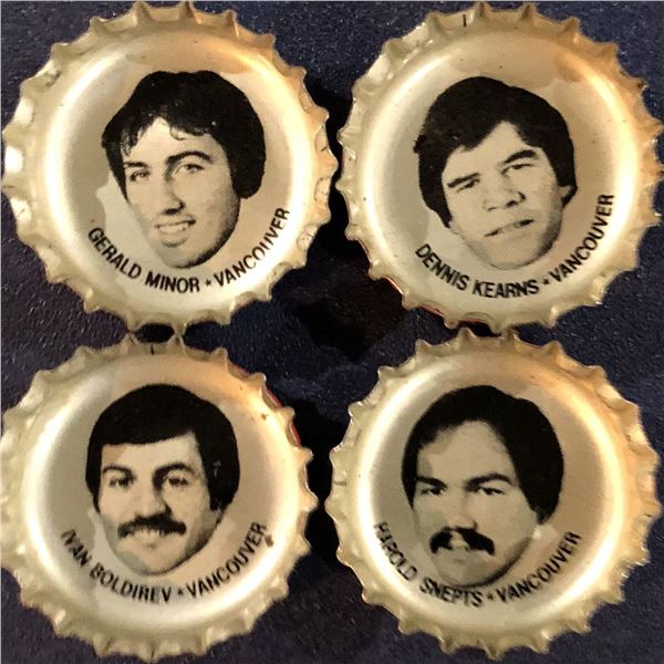 1980-81 PEPSI BOTTLE CAPS - VANCOUVER CANUCKS (4)