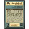 Image 2 : 1981-82 TOPPS DAVE BABYCH ROOKIE CARD