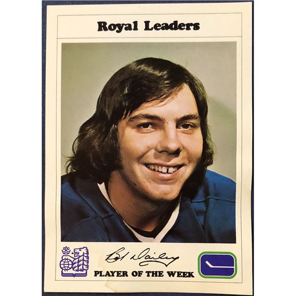 1974-75 RBC VANCOUVER CANUCKS - BOB DAILEY