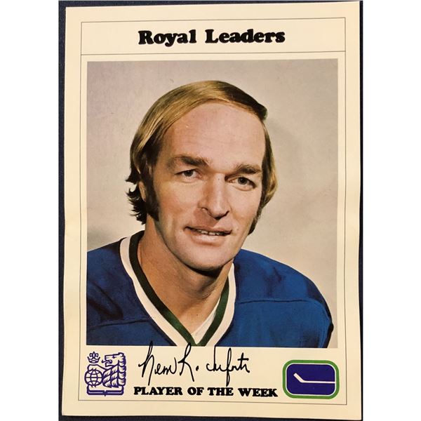 1974-75 RBC VANCOUVER CANUCKS - LEON ROCHEFORT