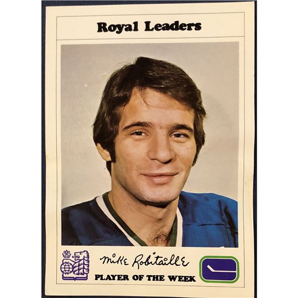 1974-75 RBC VANCOUVER CANUCKS - MIKE ROBITAILLE