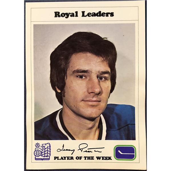 1974-75 RBC VANCOUVER CANUCKS - TRACY PRATT