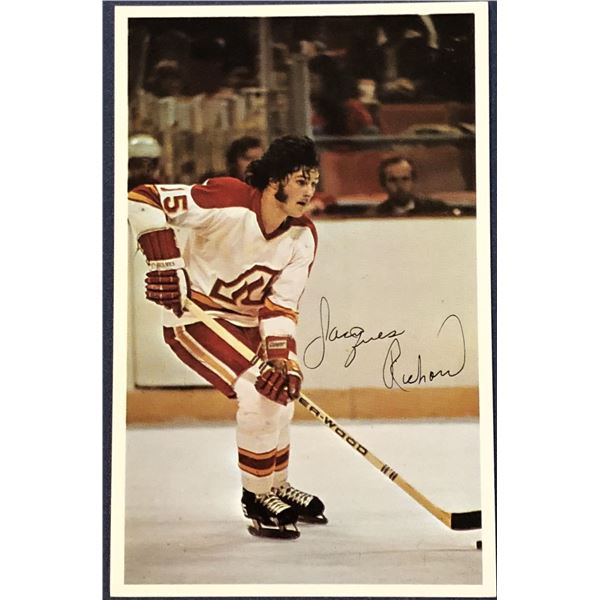NHL ATLANTA FLAMES 3.5"x5.5" POSTCARD - JACQUES RICHARD