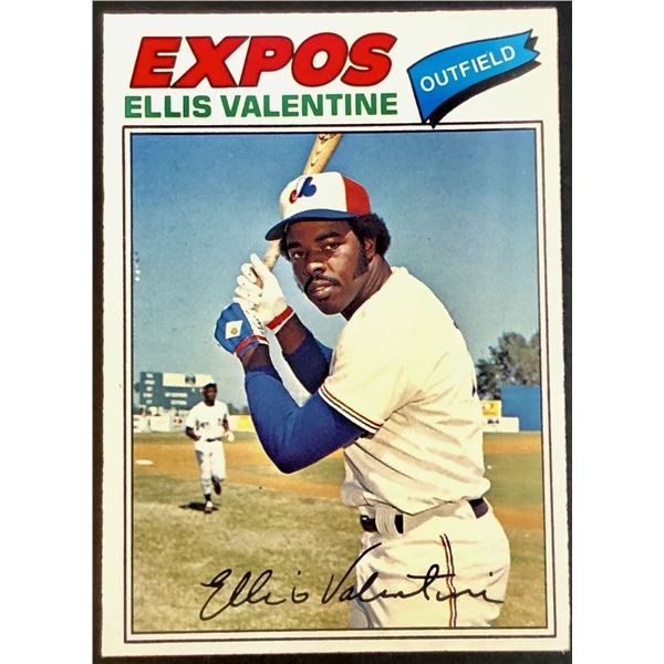 1977 O-PEE-CHEE ELLIS VALENTINE ROOKIE CARD