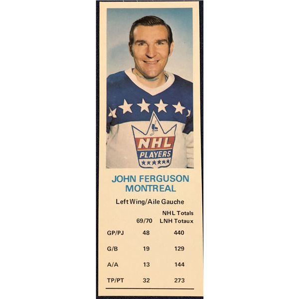 1970-71 DAD'S COOKIES JOHN FERGUSON (HOF)