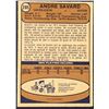Image 2 : 1974-75 O-PEE-CHEE ANDRE SAVARD ROOKIE CARD