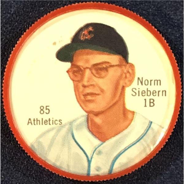 1962 SHIRRIFF POTATO CHIPS BASEBALL COINS - NORM SIEBERN