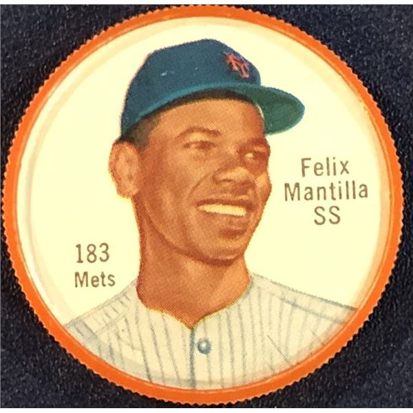 1962 SHIRRIFF POTATO CHIPS BASEBALL COINS - FELIX MANTILLA