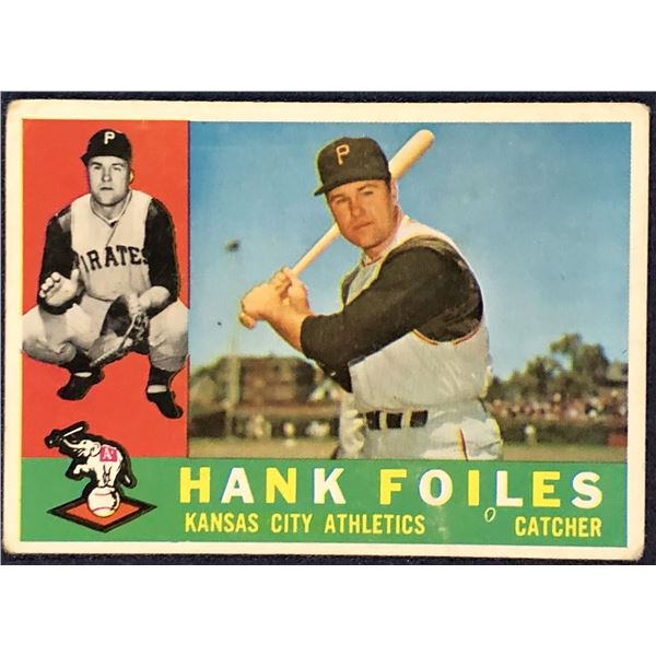 1960 TOPPS WHITE BACK HANK FOILES