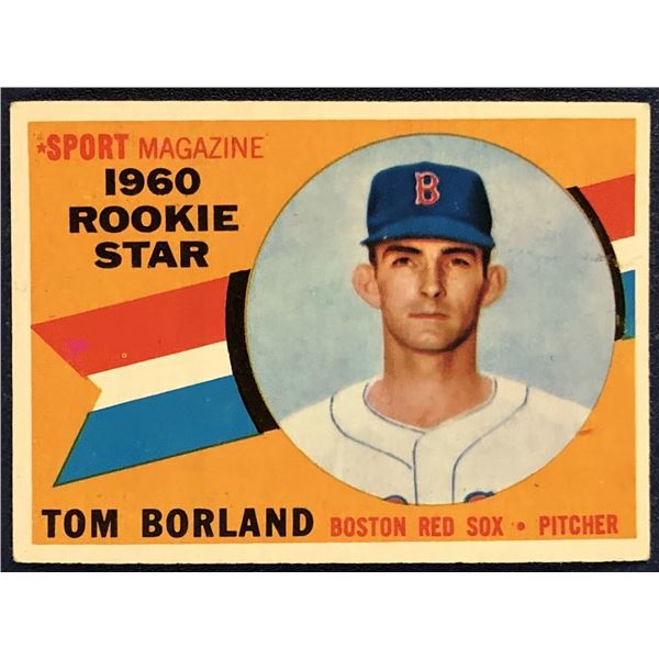 1960 TOPPS GRAY BACK TOM BORLAND ROOKIE CARD