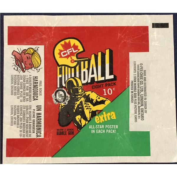 1971 O-PEE-CHEE CFL FOOTBALL WRAPPER