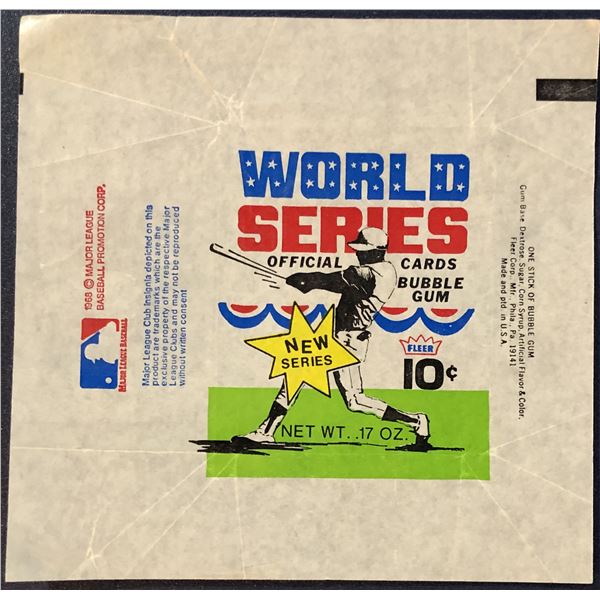 1968 FLEER BASEBALL WORLD SERIES WRAPPER