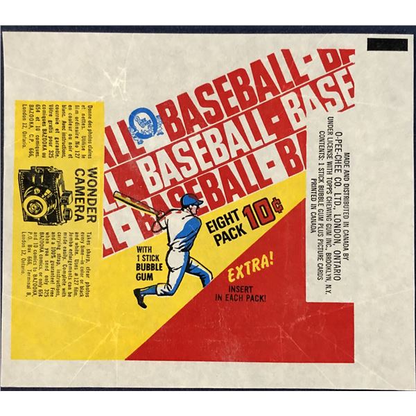 1970 O-PEE-CHEE BASEBALL WRAPPER