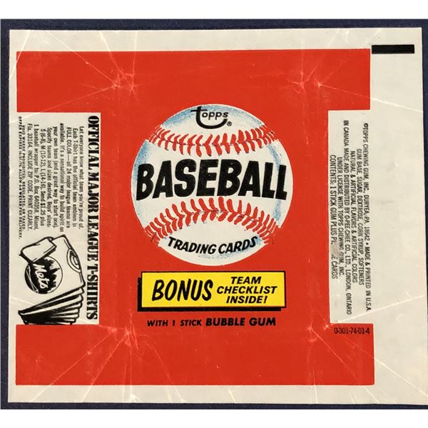 1974 TOPPS BASEBALL WRAPPER