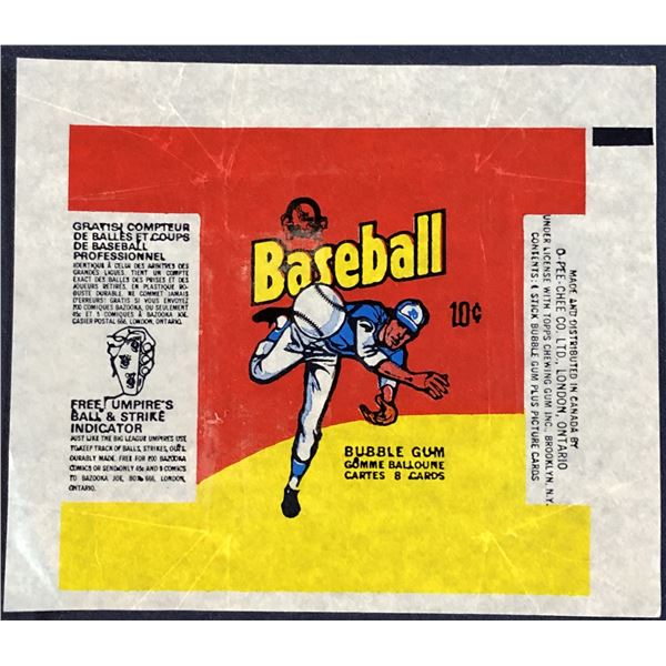1975 O-PEE-CHEE BASEBALL WRAPPER
