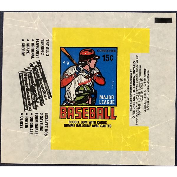 1979 O-PEE-CHEE BASEBALL WRAPPER