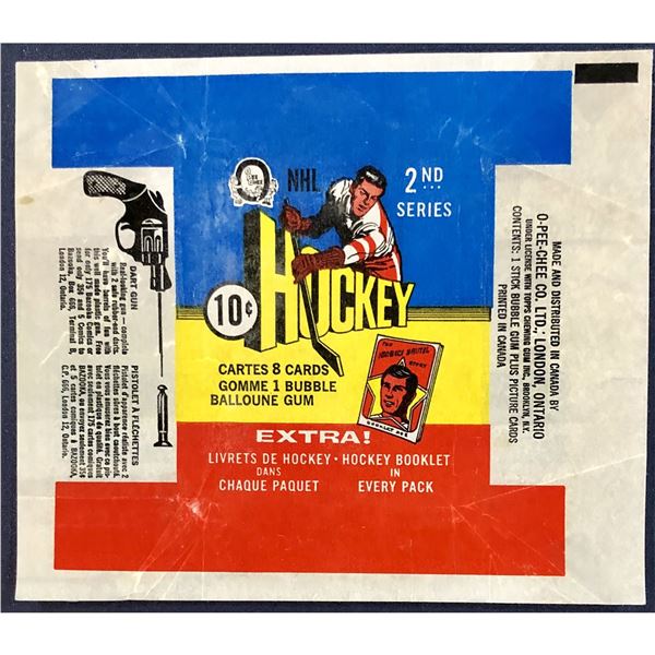 1971-72 O-PEE-CHEE NHL SERIES TWO HOCKEY WRAPPER