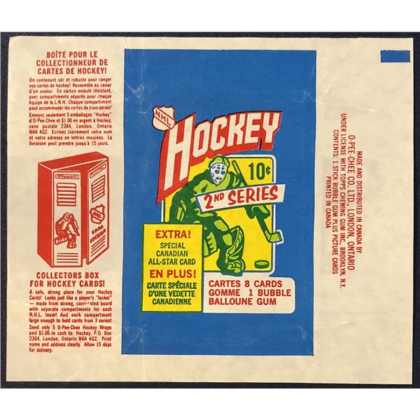 1972-73 O-PEE-CHEE NHL HOCKEY 2nd SERIES WRAPPER