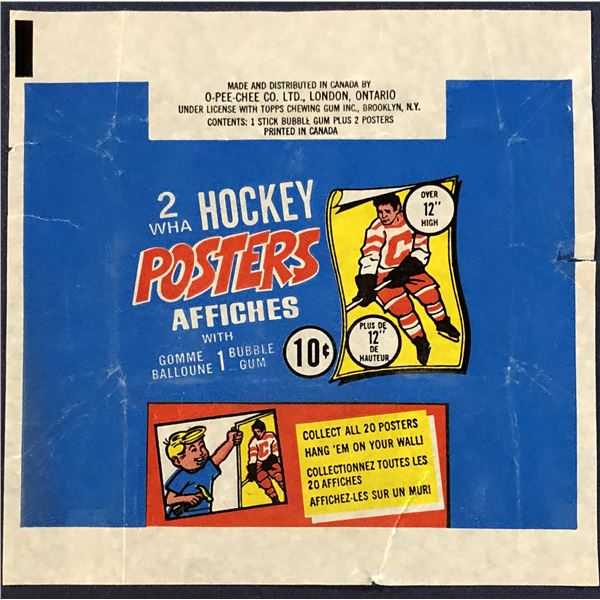1973-74 O-PEE-CHEE WHA HOCKEY WRAPPER